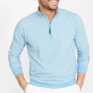 J. McLaughlin Clermont 1/4 Zip Pullover Top Medium Men's *In Red*